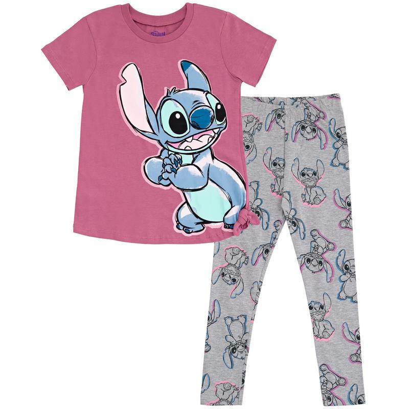 Conjunto de roupas: camiseta e leggings Disney Lilo & Stitch de 7
